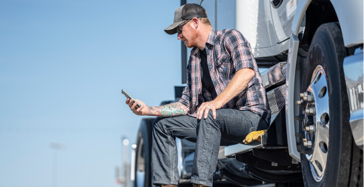 Truckstop carrier using the smart phone app.