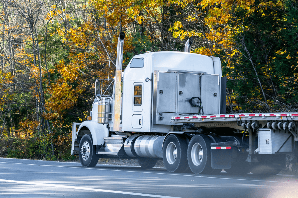 Flatbed truck.