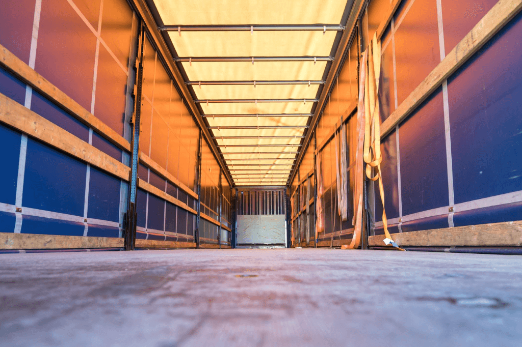 empty dry van trailer