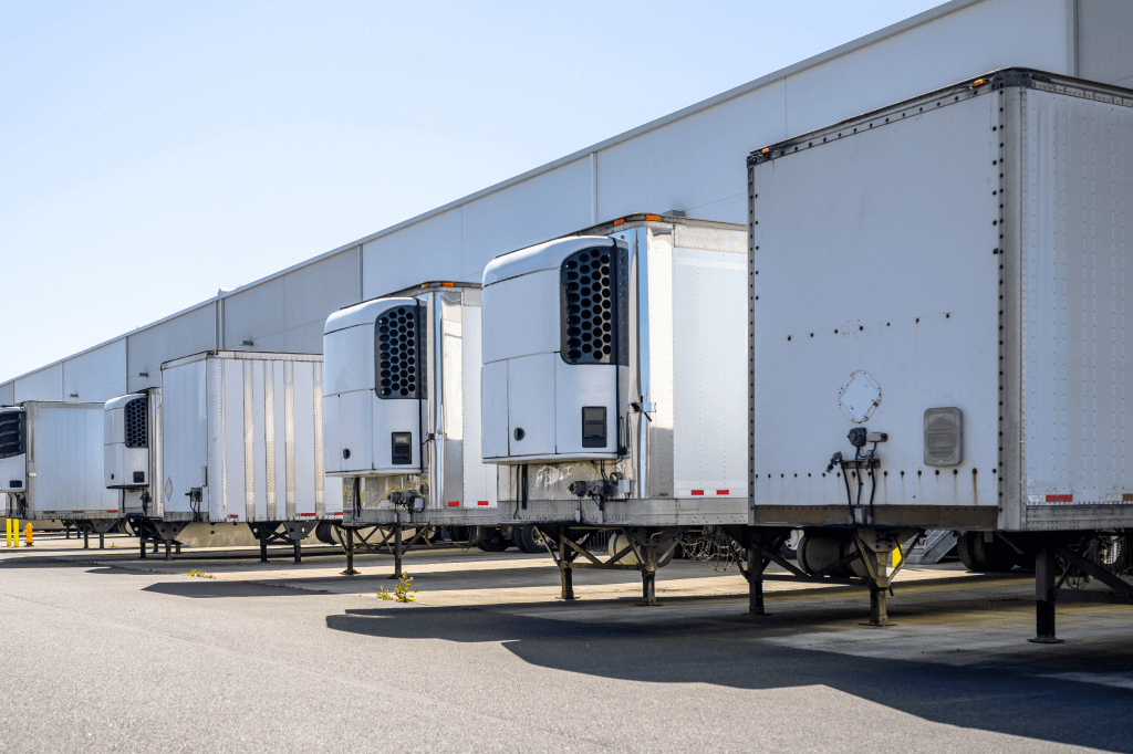 Trailers at a loading dock.