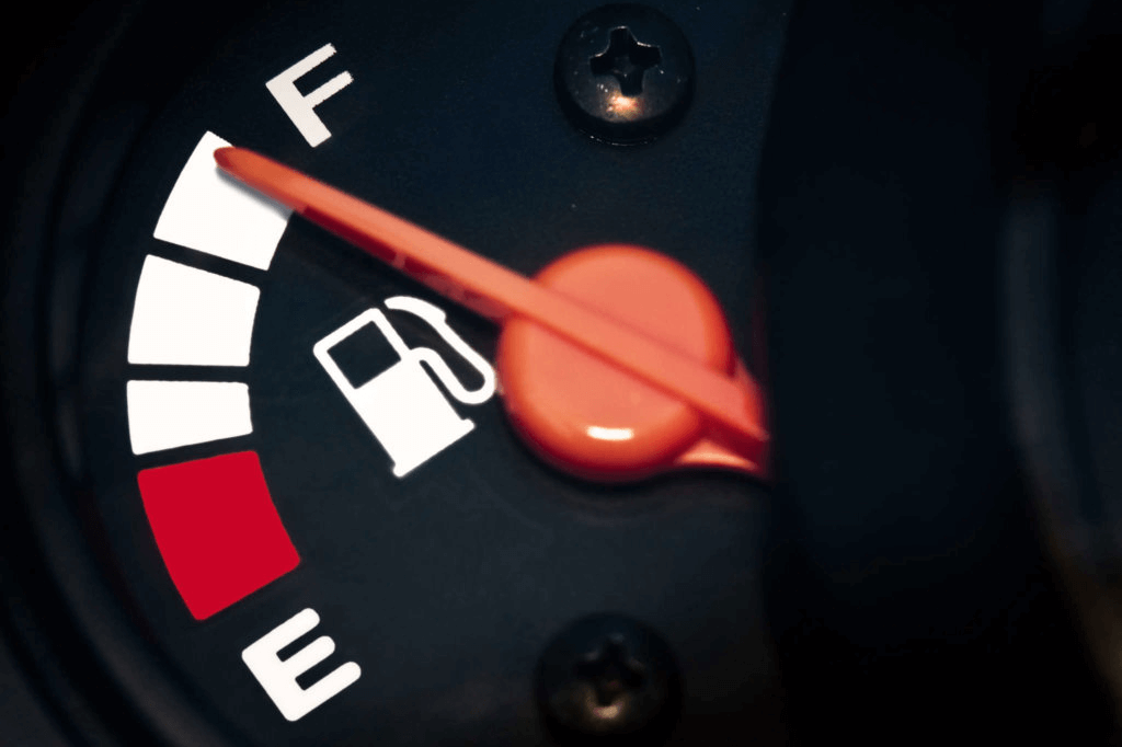 fuel gauge at full