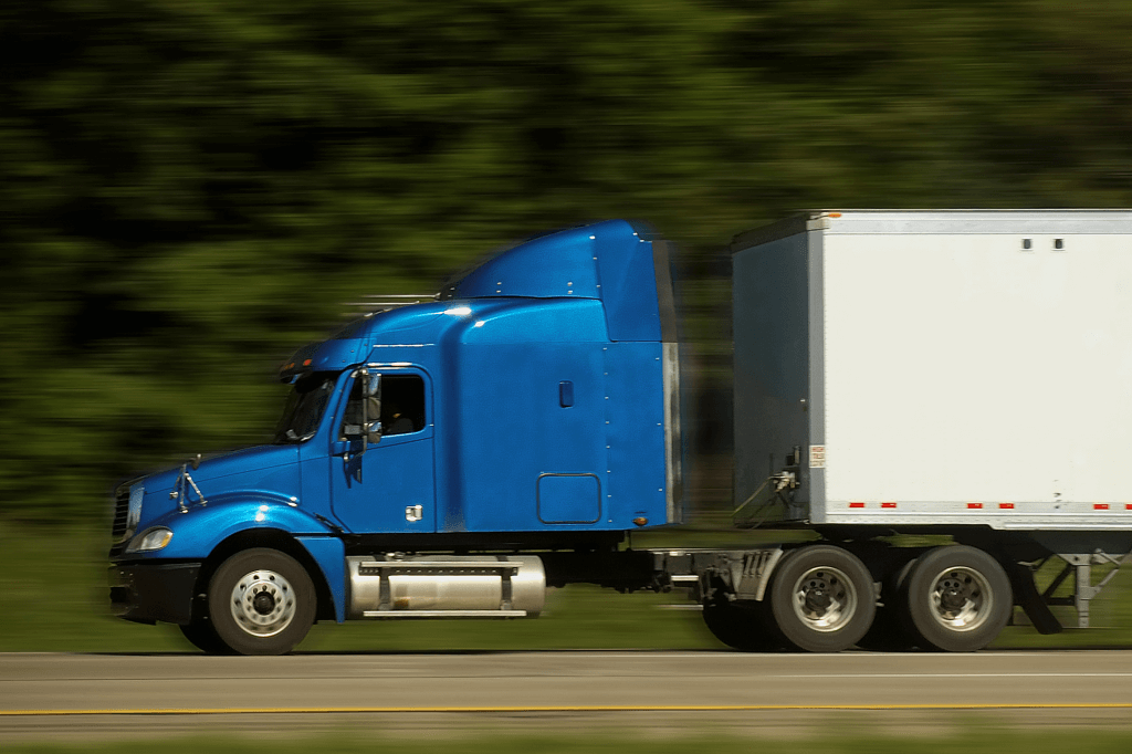 Truck on the highway.